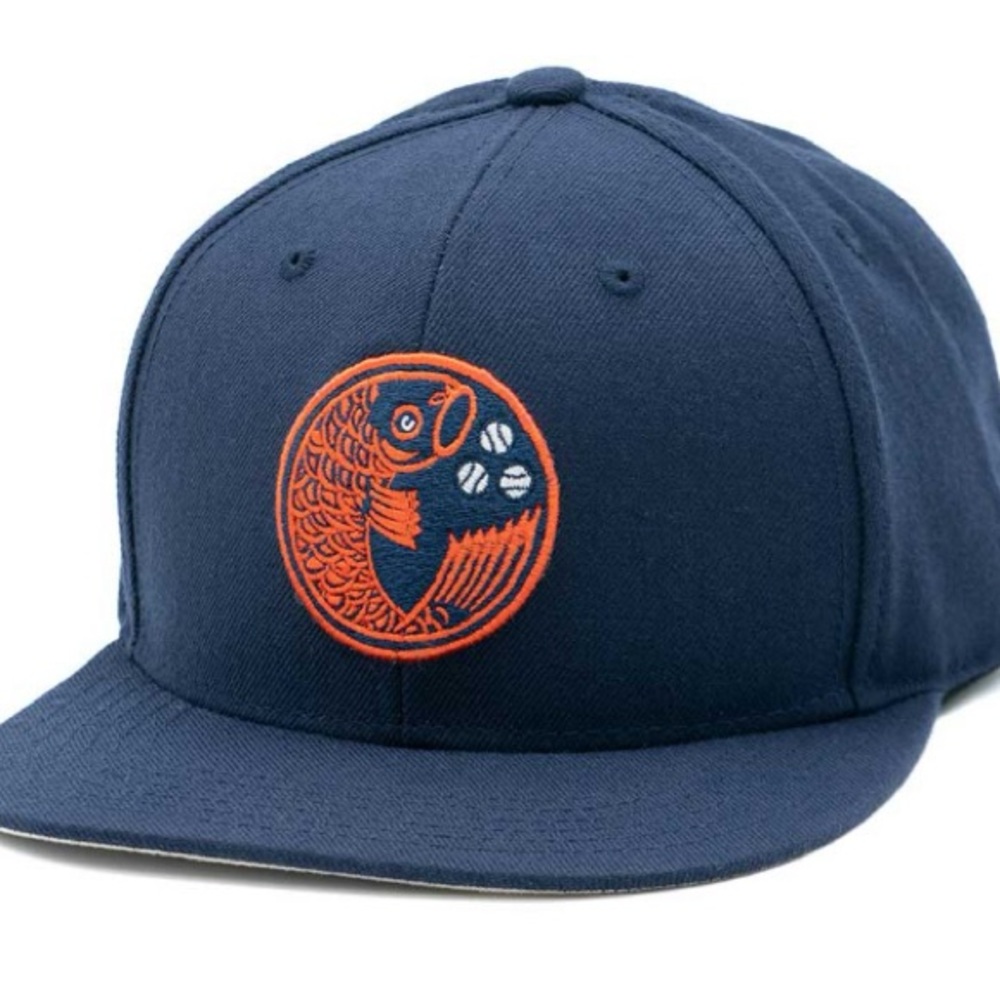 Japanese League Baseball Hiroshima Carp Embroidered Flat Bill Hat, Snapback, NWT